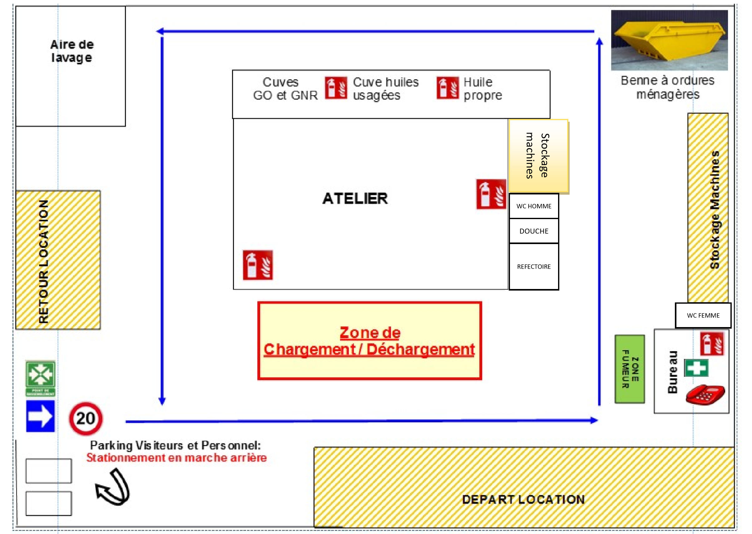 Plan de circulation du site de Fos-sur-Mer