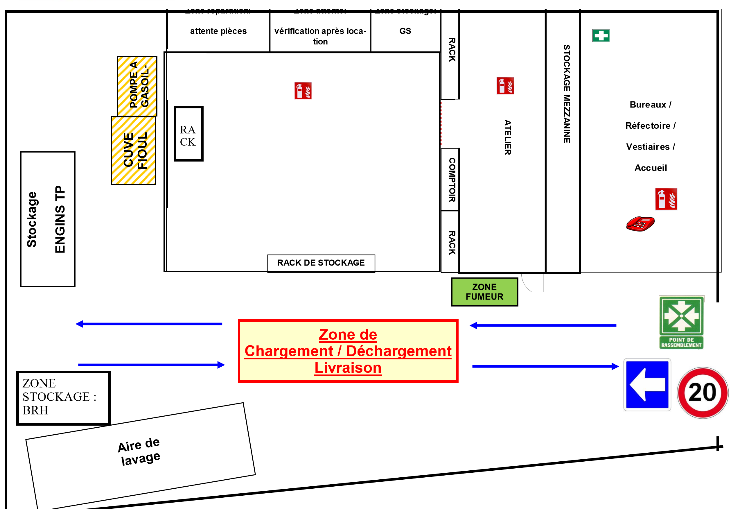 Plan de circulation du site de Martigues